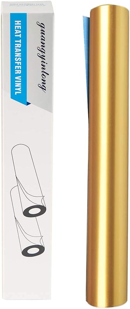 guangyintong Shiny Golden Heat Transfer Vinyl HTV Rolls, Stretchy Thin Soft HTV - Image 7