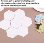 300 Count Paper Piecing Shapes Hexagon Paper Piecing Templates Quilting - Image 6
