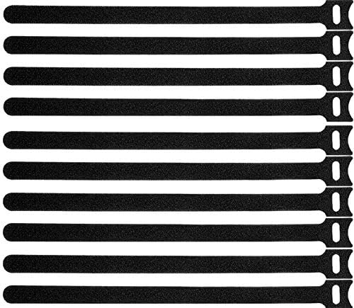 50 Pcs Reusable Fastening Cable Ties, Microfiber Cloth 12 Inch Hook and Loop - Image 3