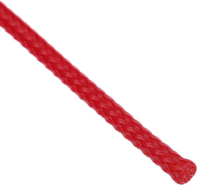 uxcell PET Expandable Sleeving 10ft 1/8" Red Cable Management Sleeve Cord - Image 2