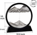 Arthink Moving Sand Art Picture in Motion Round Glass 3D Deep Sea Landscape - Image 3