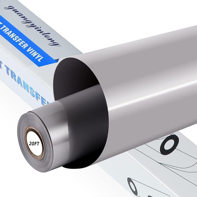 Guangyintong Heat Transfer Vinyl Gray HTV Rolls, Glossy Surface HTV by guangyintong