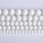 120PCS 6mm Natural White Porcelain Agates Stone Round Beads - Image 2