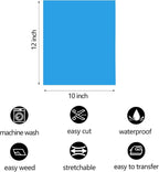 FUNKAKA Lake Blue HTV Heat Transfer Vinyl Bundle, 10 Sheets Sticky HTV Vinyl - Image 2