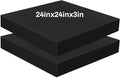 Frienda 2 Pack 3" X 24" X 24" Upholstery High Density Foam Cushion Replacement by Frienda