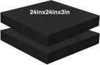 Frienda 2 Pack 3" X 24" X 24" Upholstery High Density Foam Cushion Replacement by Frienda