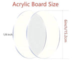 10Pcs 1/8" Round Acrylic Disc 6 Inch Diameter, Circle Acrylic Cake Disk | Clear - Image 3