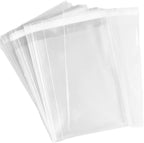 Delatanus 150 Pcs 5-1/2'' x 7-1/2'' Clear Cellophane Cello Bags, Thick Greeting by Delatanus