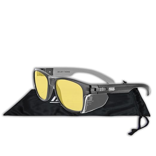 MAGID Y50 Safety Glasses for Construction | Black Frame — 72-Pack, Amber Lens | - Image 3