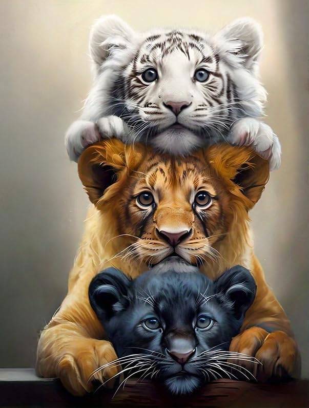 GXGLLPZBY DIY Tiger Animal Diamond Painting Kits, 5D Diamond Art by GXGLLPZBYZBYHW