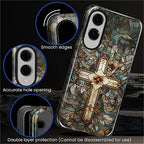 for Samsung Galaxy S25 Edge Case, Christian Cross Stained Glass Pattern Glossy - Image 5