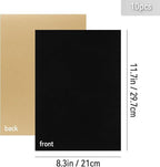 10 PCS Self Adhesive Felt Sheets, 8.3" x 11.8" Velvet Flock Backing Paper Liner - Image 2