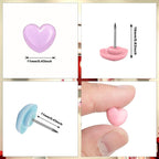 ELANE 100 Pcs Heart Thumb Tacks - Image 2