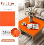 Neon Orange Felt Fabric 36'' X 36'', 1.4mm Large Felt Sheets Soft Durable - Image 2