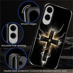 for Samsung Galaxy S25 Edge Case, Cool Cross Pattern Glossy 2 in 1 Shockproof - Image 5