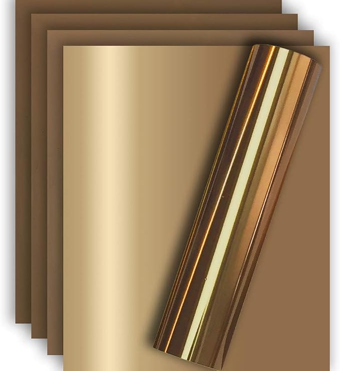 Dark Gold/Bronze Foil HTV Heat Transfer Vinyl by TvinylWarehouse