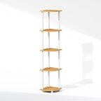 Furinno Turn-N-Tube Storage Shelves, 5-Tier Book Shelf, Corner Shelf, Toolless - Image 5