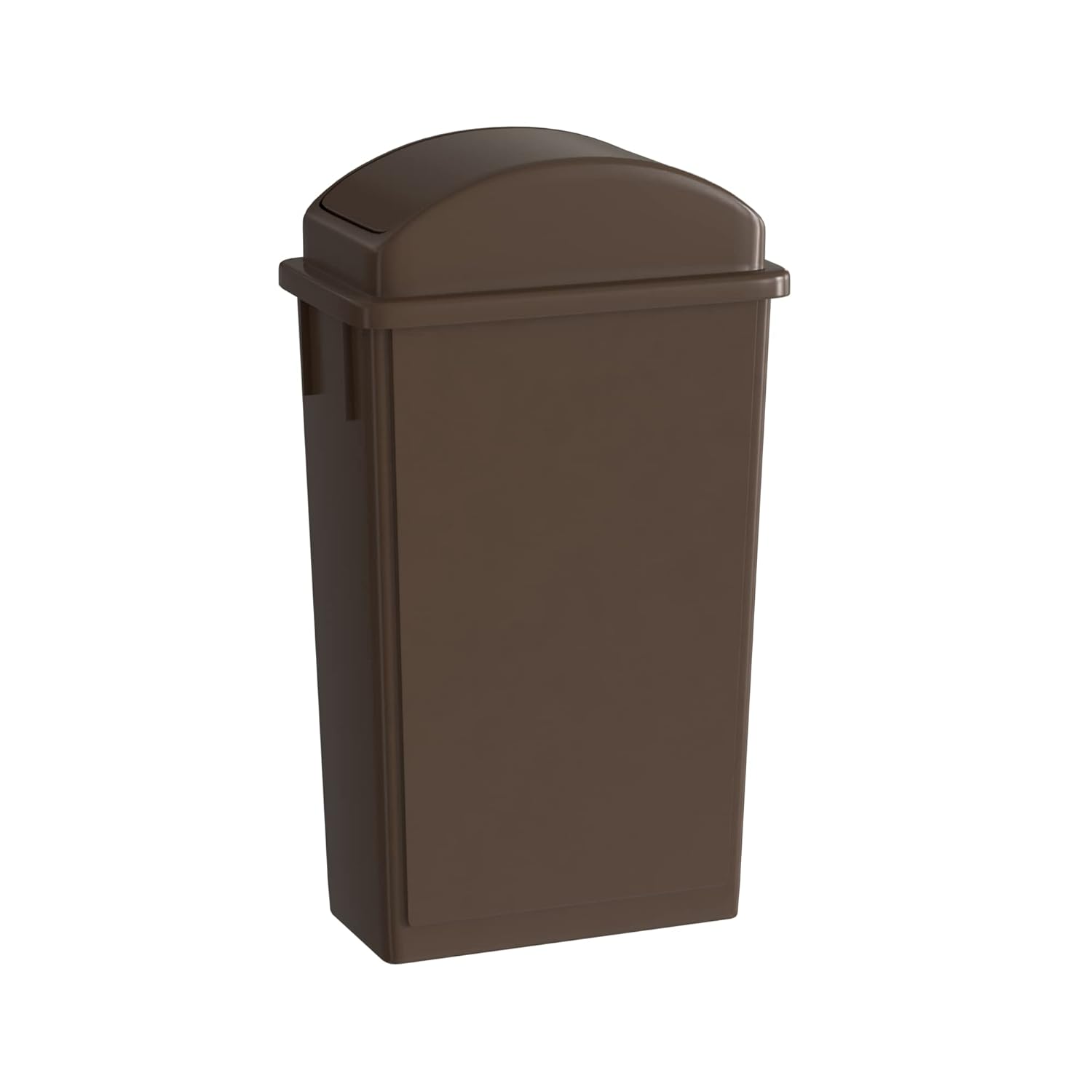 23 Gallon Brown Slim Jim Trash Can with Swing Top Lid