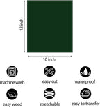 FUNKAKA Dark Green HTV Heat Transfer Vinyl Sheets, 10 Sheets Sticky HTV Vinyl - Image 4
