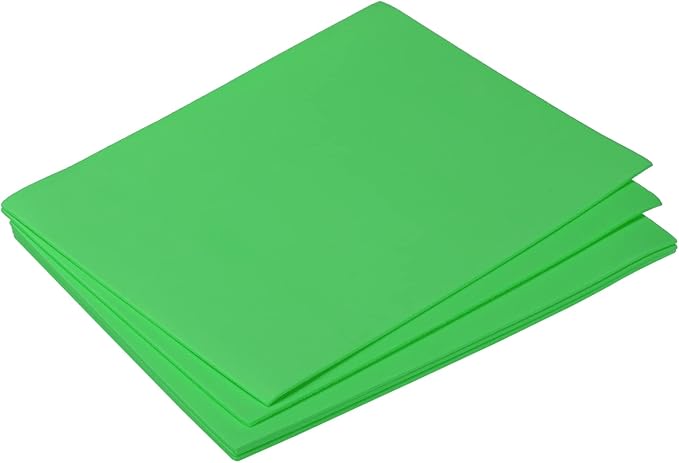 MECCANIXITY EVA Foam Sheets Green 7.6 Inch x 5.9 Inch 2mm Thickness by MECCANIXITY