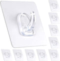 Adhesive Hooks, Heavy Duty Utility Hooks 20 lb(Max) Waterproof and Oilproof Removable, 20 Pack Seamless Hooks Reusable Wall Hook for Kitchen Bathroom Bedroom Office