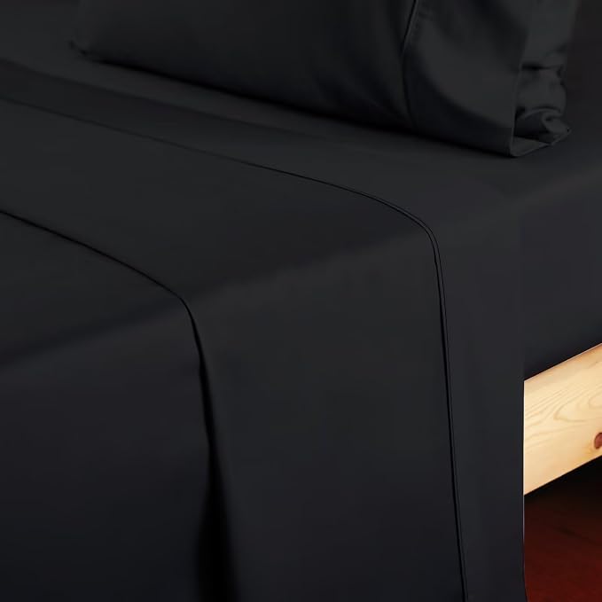 2-Pack Cotton Twin Flat Sheet Only, 600 Thread Count 100% Egyptian Cotton Top - Image 7