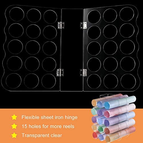 Outus Vinyl Storage Rack Acrylic 15 Holes Vinyl Roll Holder Craft Paper Storage - Image 3