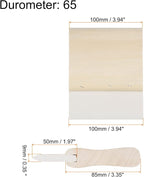 HARFINGTON Screen Printing Squeegee 4 Inch 65 Durometer Rubber Blade Wooden - Image 2