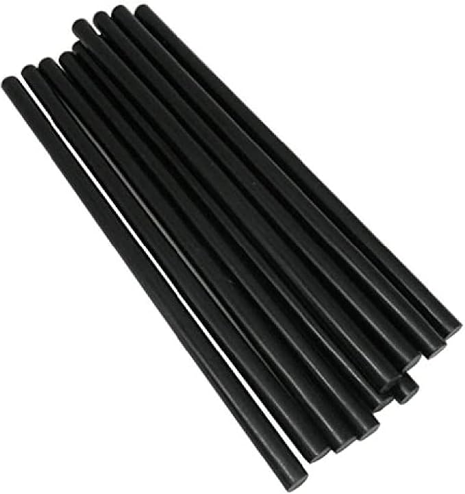 18 Pack Black Hot Glue Sticks, 0.43 X 7.48 Inch Hot Glue Sticks by LIUSM