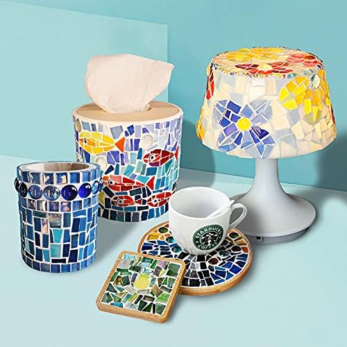 1.1lb Irregular Crystal Mosaic Tiles, Small Mosaic Tile DIY Hobbies Children - Image 3