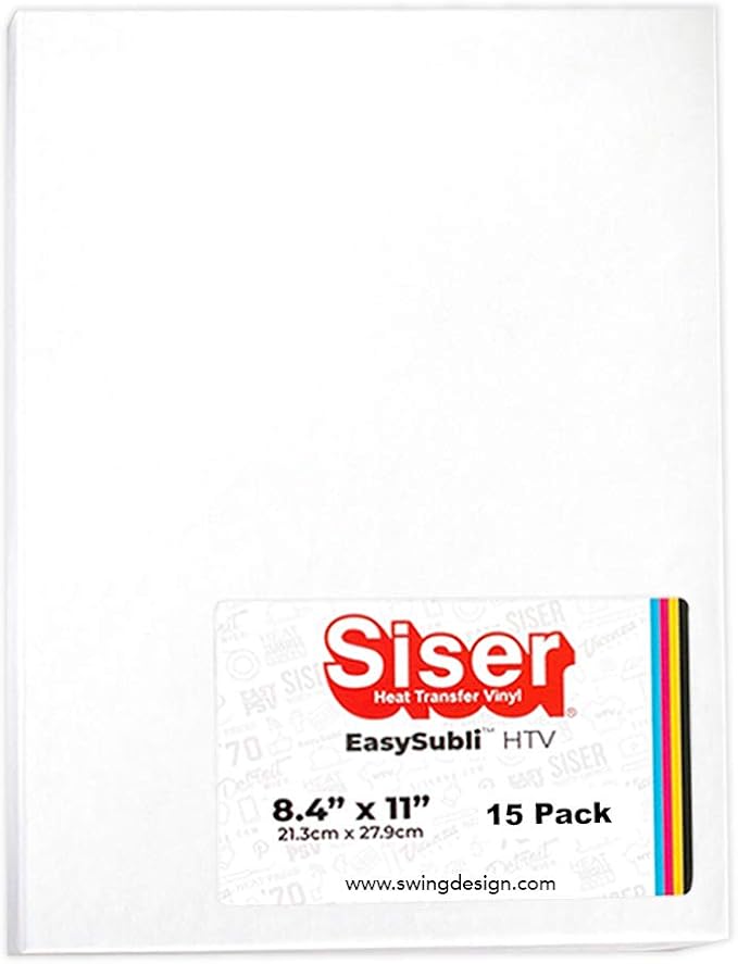 Siser EasySubli Sublimation Heat Transfer Vinyl 8.4" x 11" by SISER
