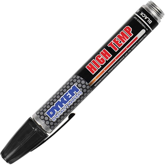 Dykem High Temp Black Fusing Pen Medium Point by Rainbow+Art+Glass