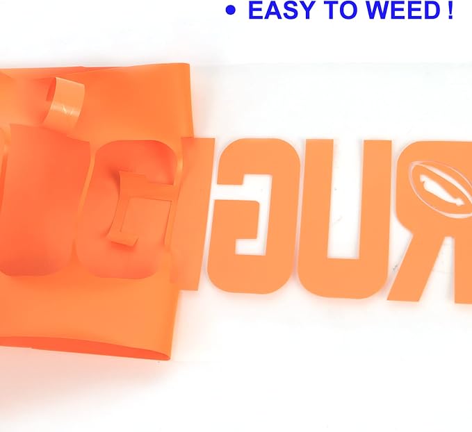 TUMIYA Orange Heat Transfer Vinyl HTV Rolls, Glossy Adhesive HTV Vinyl - Image 4