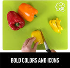 GORILLA GRIP 100% BPA-Free Flexible Cutting Board Set of 4, Durable Plastic Mats - Image 9