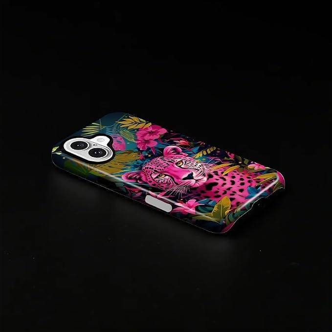 ZHEGAILIAN Case for iPhone 16 Plus, Panther Leopard Flower Durable Shockproof - Image 2
