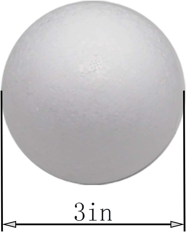 Crafjie Craft Foam Balls 40-Pack 2.9 Inches in Diameter, Foam Ball - Image 2