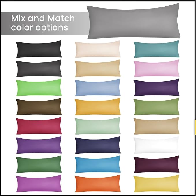EVOLIVE Ultra Soft Body Pillow Cover 21"x54", Cozy Microfiber Pillowcase - Image 7