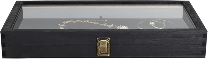 MOOCA 2 Pcs Wooden Jewelry Display Case, Pocket Knife Display Case - Image 5