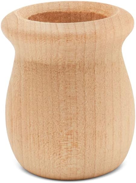 Bean Pot Candle Cups, 1-5/8 Inch, 29/32 Inch Hole, Wood Turnings - Image 5