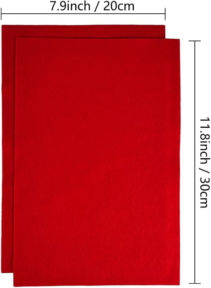 Jtnohx Color Felt, Soft Felt Sheets, 1.4mm Thick 8"x12" Handicraft Felt Fabrics - Image 2