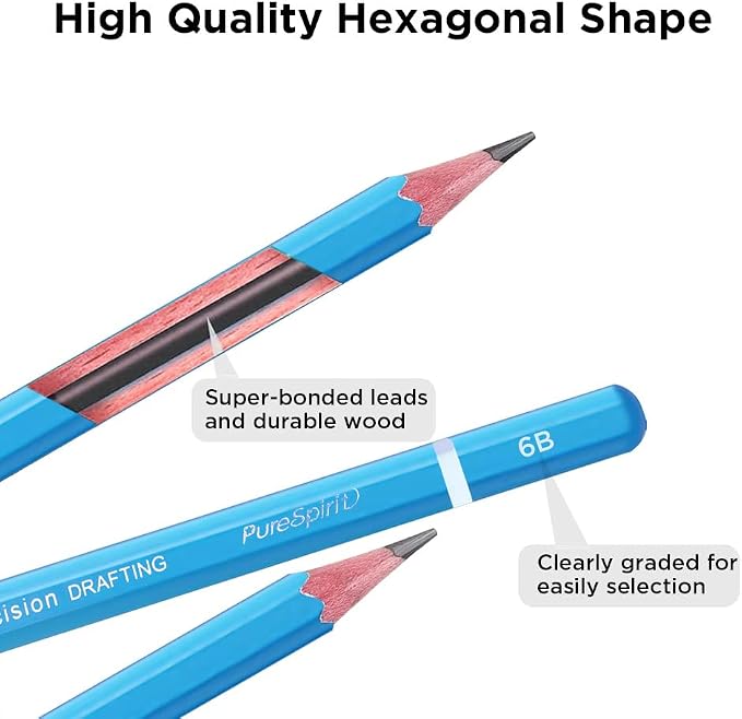 Sketch Pencils for Drawing 6B, Sketching & Doodling | Graphite Pencil for - Image 2