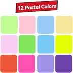 Coogert 12 Pastel Colors Jumbo Poster Markers, 15MM Thick Permanent Acrylic - Image 3