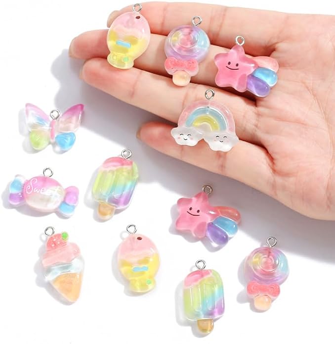 Resin Charms Kawaii Cute Charm for Keychain Jewelry Earring making Girls - Image 3