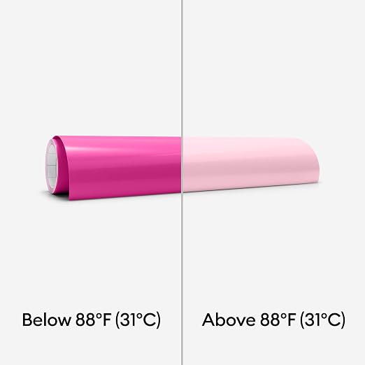 Cricut Heat-Activated, Color-Changing Vinyl – Magenta/Light Pink, 2ft Roll of - Image 5