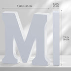 White Wooden Letters 8 Inch for Wall Decor, Large Unfinished Wood Letters for - Image 2
