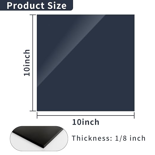 1/8 Thick 10 x 10 inch Acrylic Sheets - Image 2