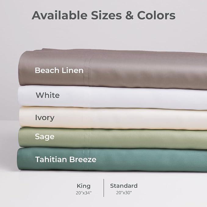 Cariloha Classic 2-Piece Twill Pillowcase Set | White | Standard | Viscose - Image 3