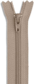 24" Khaki Nylon Coil Non-Separating Zipper #3 by Metalandbrassco