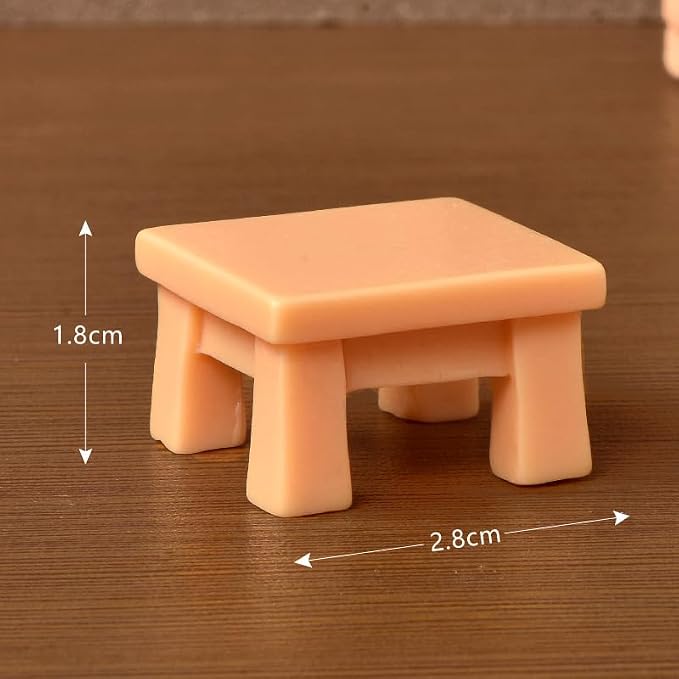 Dollhouse Cats w/ 1/12 Scale Accessories Mini Furniture Model Wooden Miniature - Image 4