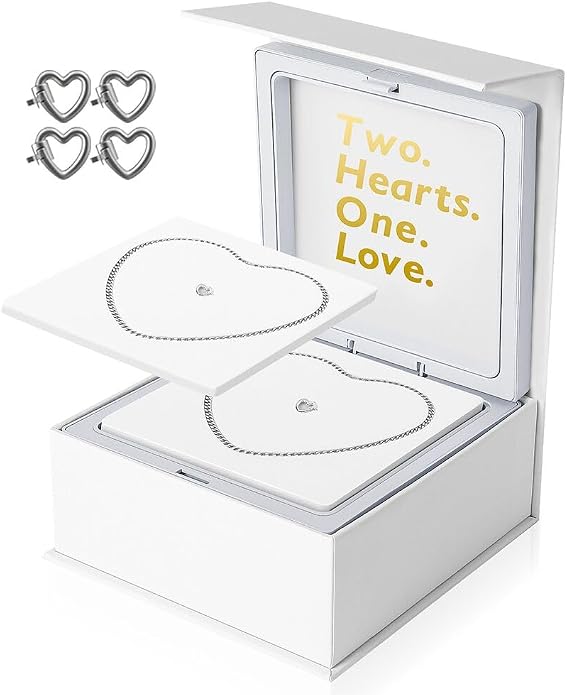 Permanent Couples Bracelet Kit – Locking Heart Clasp DIY Bracelet Set by Unknown